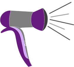 Cartoon purple blow dryer