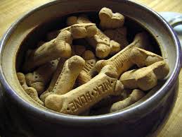 A bowl of dog treats